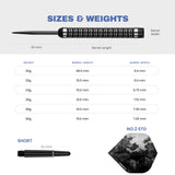 Designa Dark Thunder V2 Darts - Steel Tip - Black