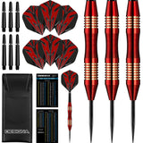 Designa Mako Darts - Steel Tip Electro Brass - Micro Grip - Red 23g