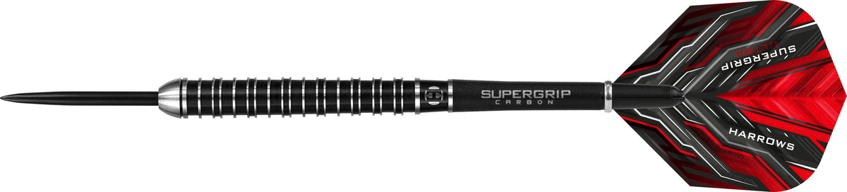 Harrows Supergrip Ultra Darts - Steel Tip - Black