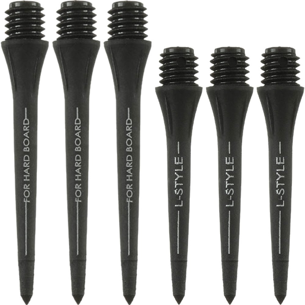 L-Style Hard Lip Points - Carbon - 2ba - 2 Sets - Black