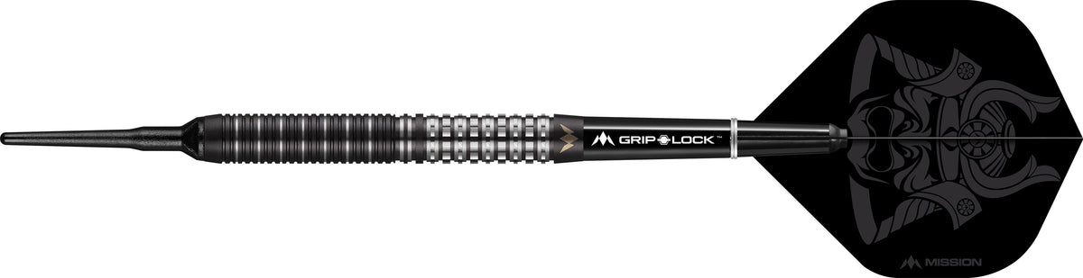 Mission Kuro Darts - Soft Tip - Black - M1 - Rear Sabre Grip