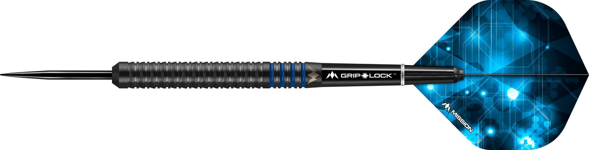 Mission Deep Impact Darts - Steel Tip - Black - M1 - Blue