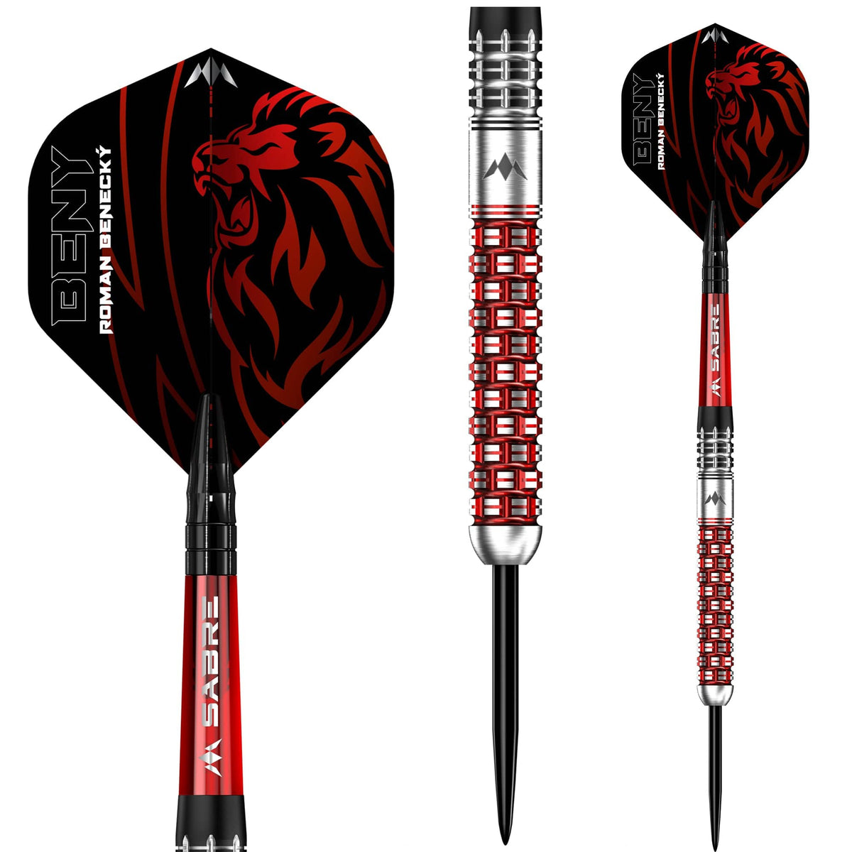 Mission Roman Benecky Darts - Steel Tip - Black & Red