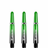 Ruthless Deflectagrip Plus Dart Shafts - Polycarbonate Stems with Springs - Green Short