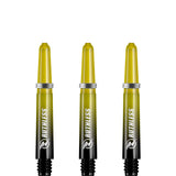 Ruthless Deflectagrip Plus Dart Shafts - Polycarbonate Stems with Springs - Yellow Short