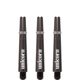 Unicorn Gripper 3 Dart Shafts - Nylon Stems - Black Short