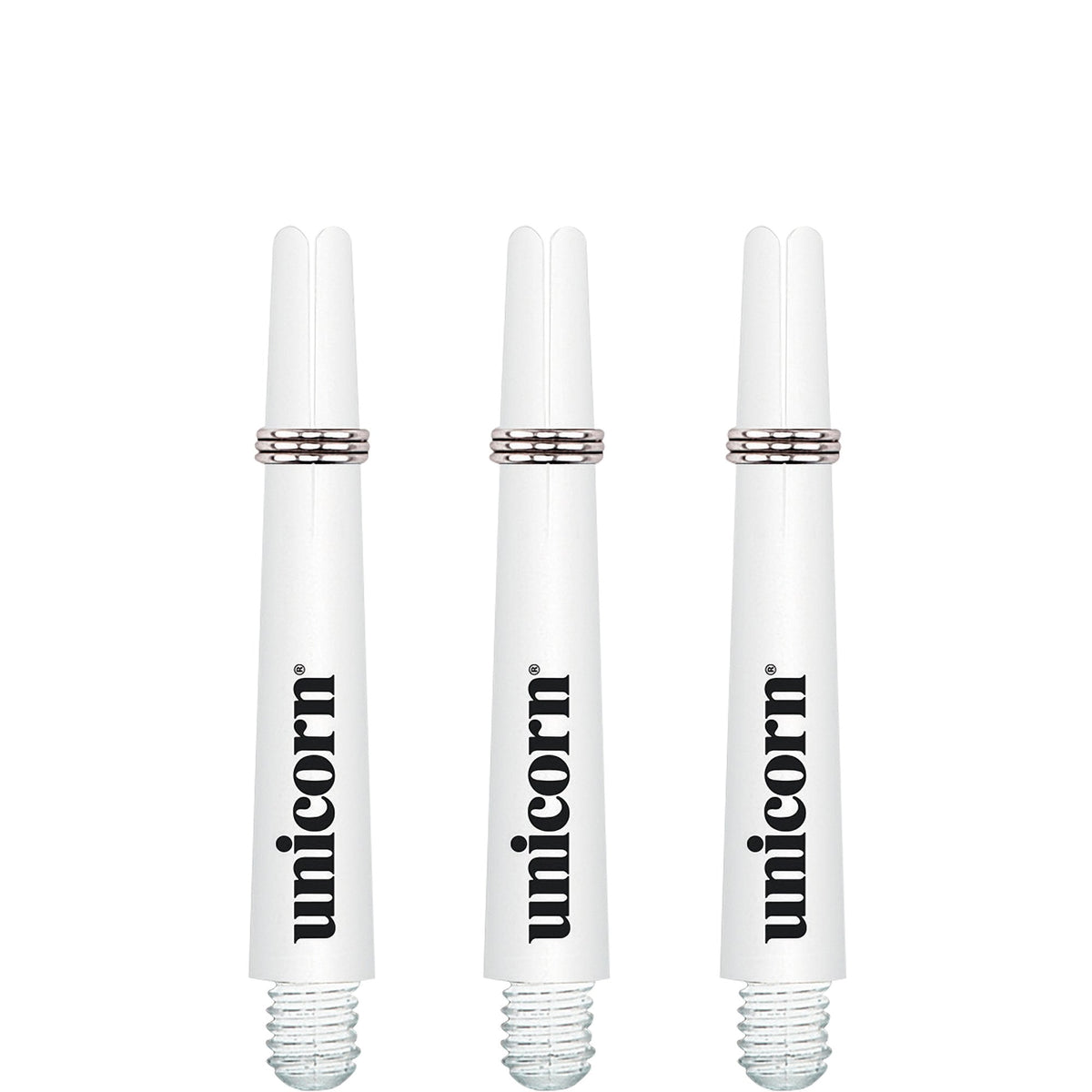 Unicorn Gripper 3 Dart Shafts - Nylon Stems - White Short