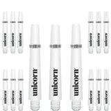 Unicorn Gripper 3 Dart Shafts - VALUE PACK - 5 Sets - White Short