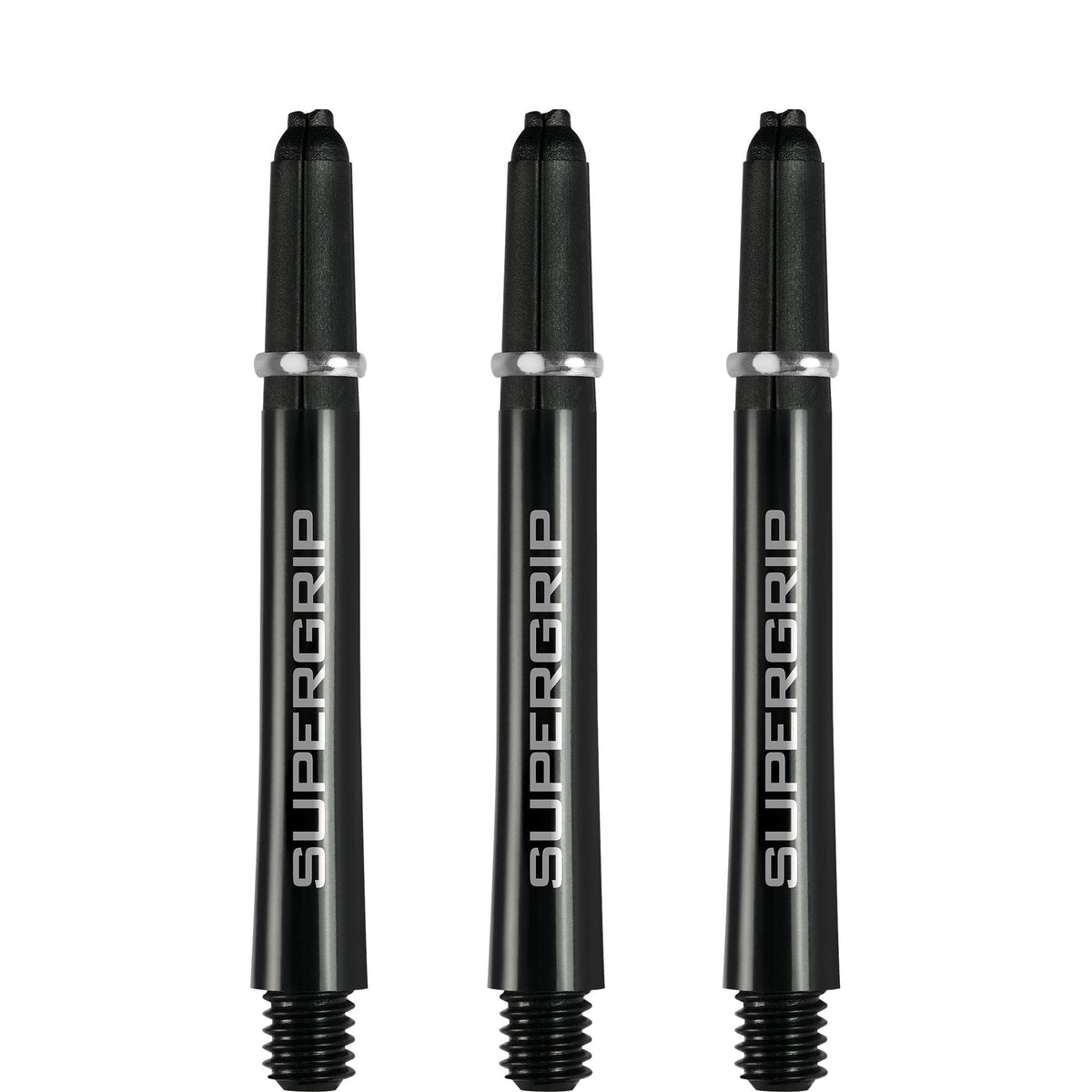 Harrows Supergrip Shafts - Dart Stems - Black Silver Tweenie