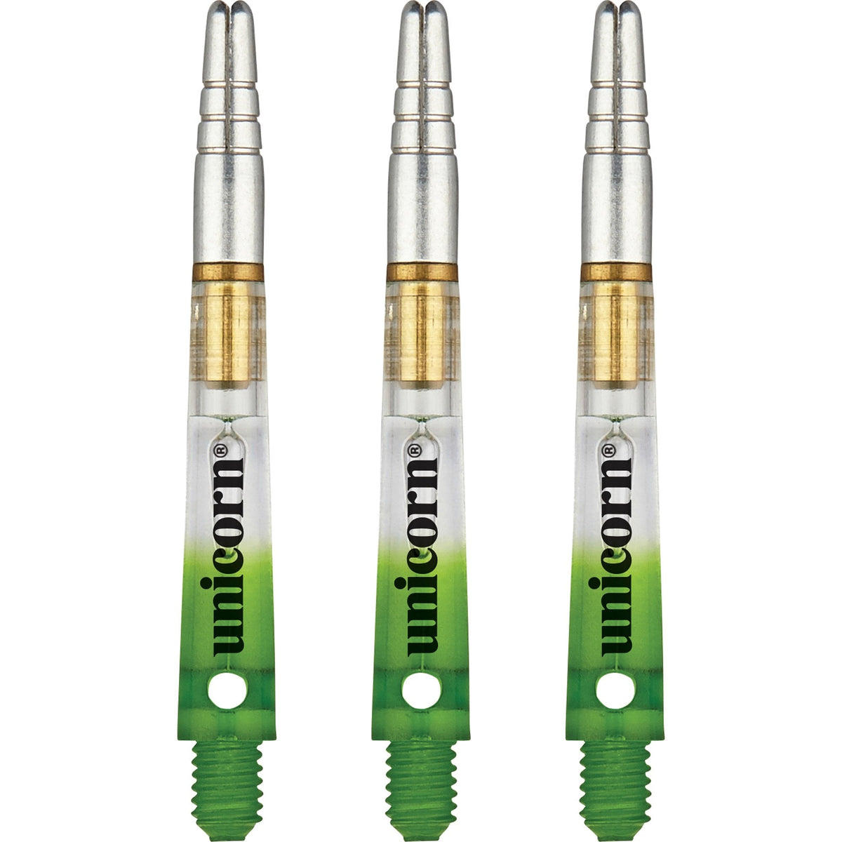 Unicorn Gripper 360 Two Tone Dart Shafts - Gradient Green Medium
