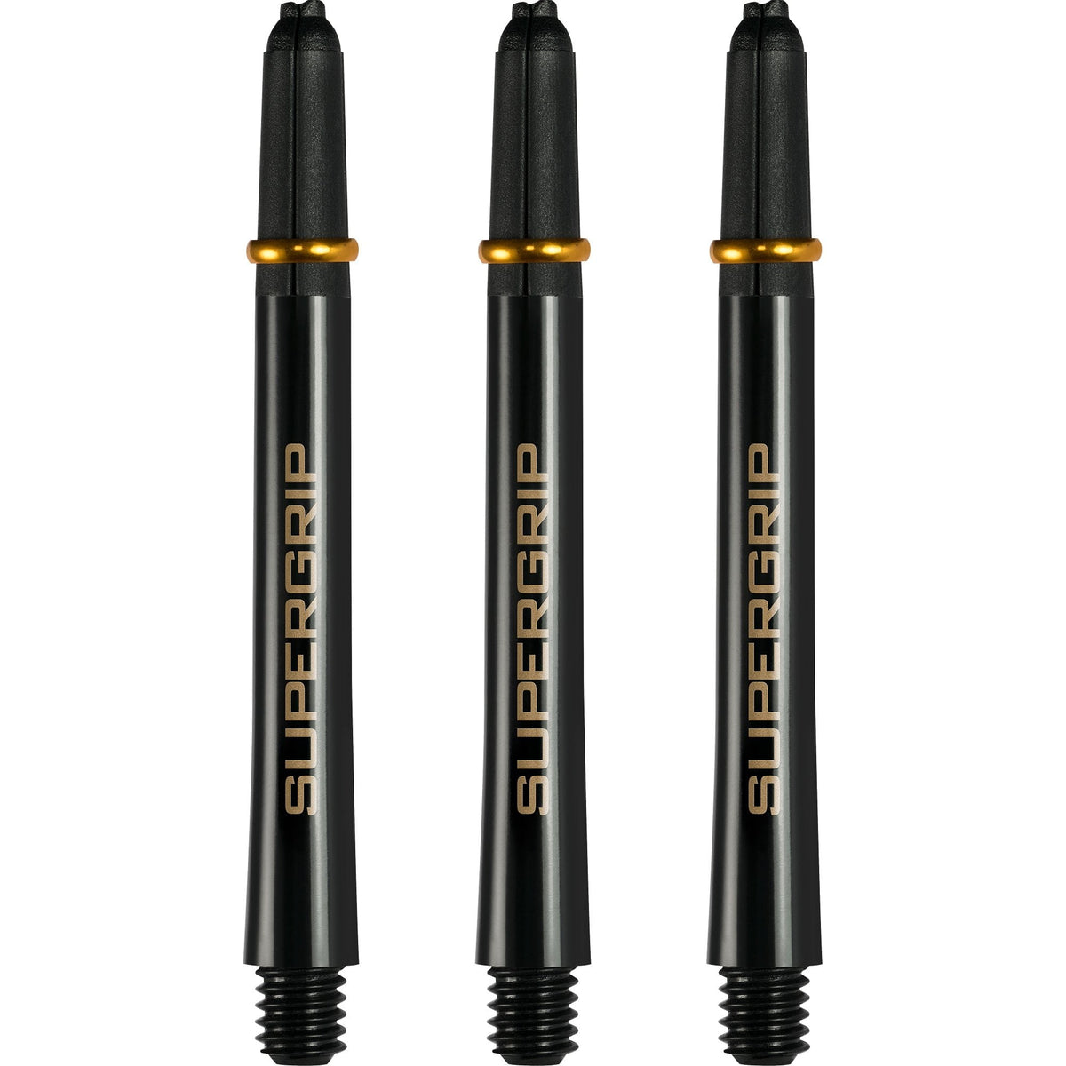 Harrows Supergrip Shafts - Dart Stems - Black Gold Medium