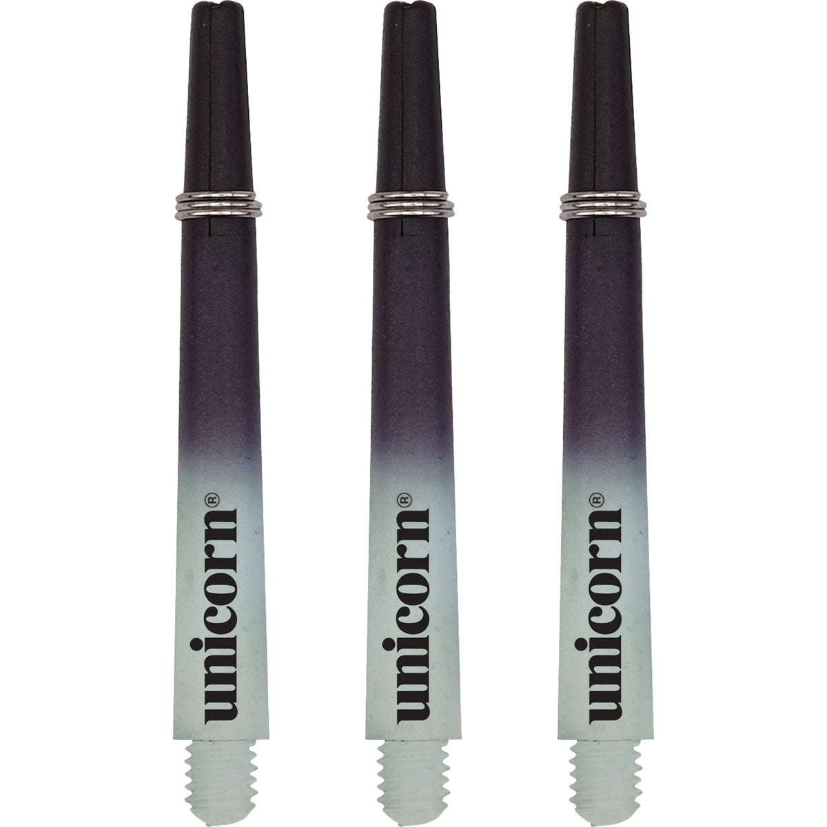 Unicorn Gripper 3 Two Tone Dart Shafts - White & Black Medium
