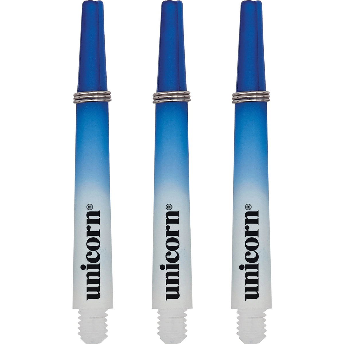 Unicorn Gripper 3 Two Tone Dart Shafts - White & Blue Medium