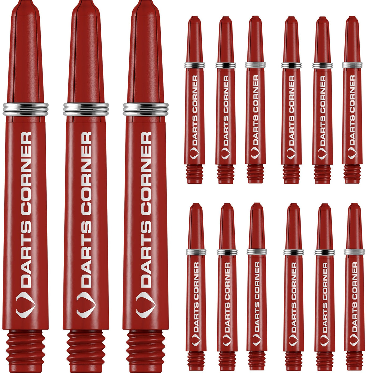 Darts Corner Nylon Dart Shafts - VALUE PACK - 5 Sets - Red Tweenie