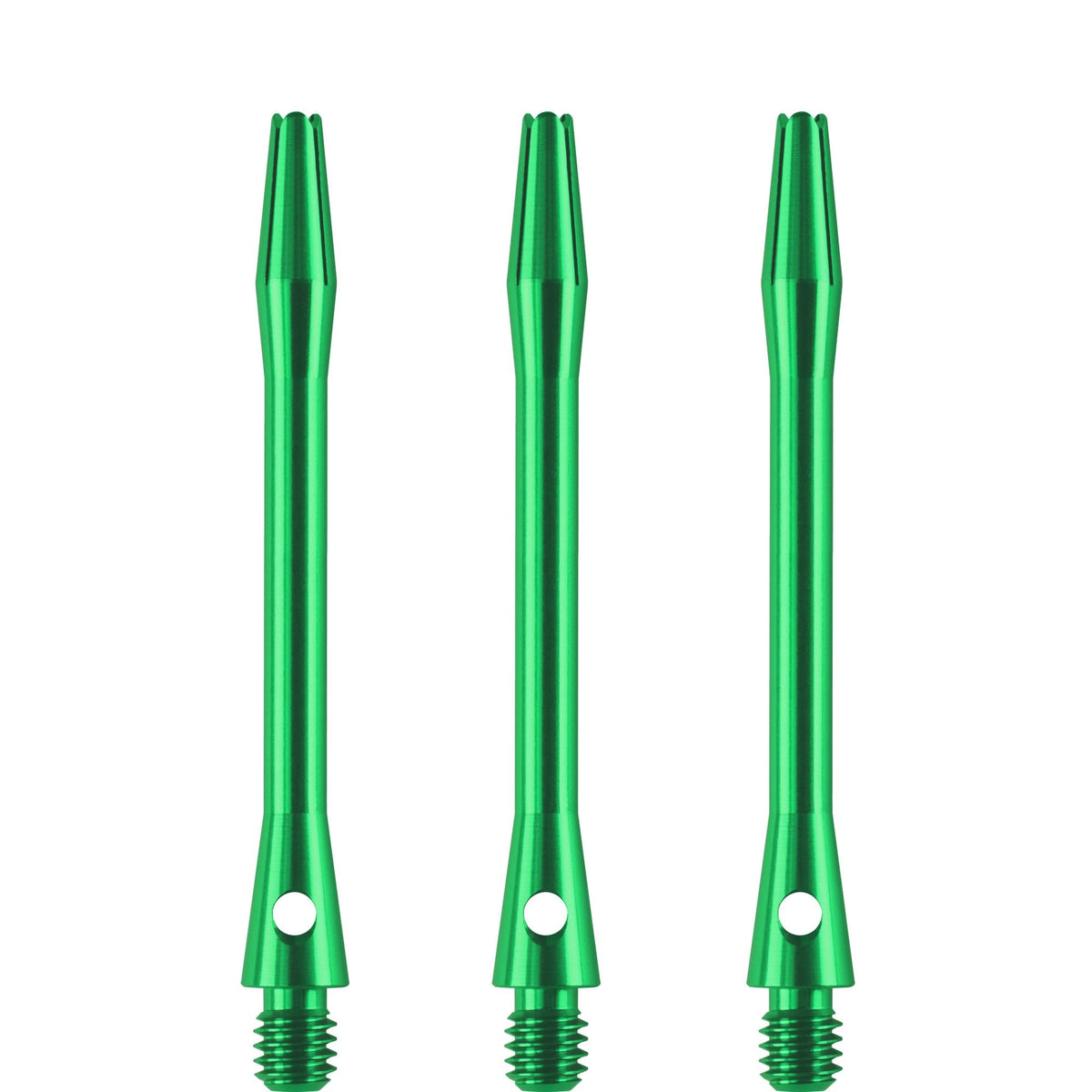 Designa Aluminium Shafts - Metal Dart Stems - Green Medium