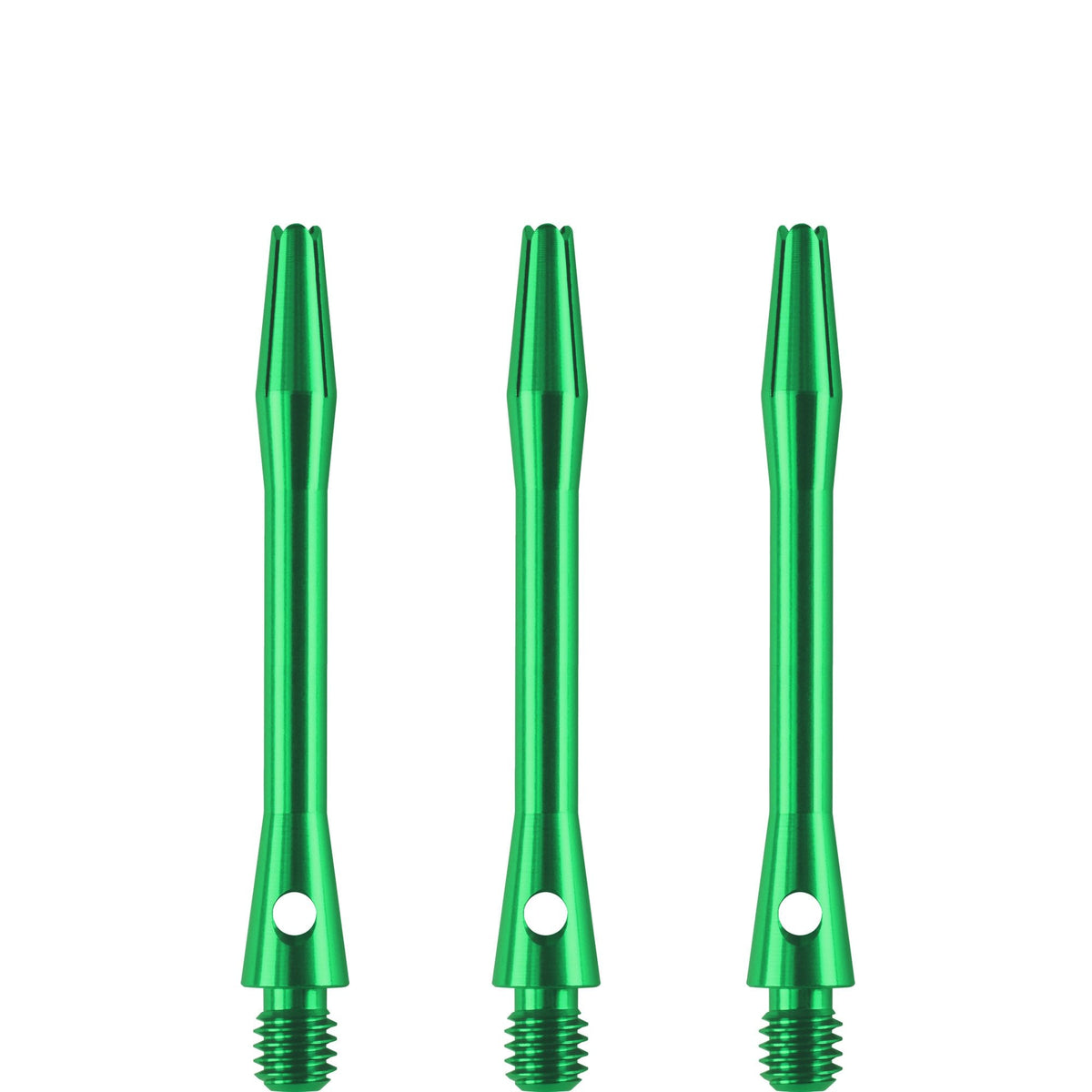Designa Aluminium Shafts - Metal Dart Stems - Green Tweenie
