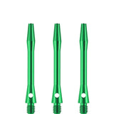 Designa Aluminium Shafts - Metal Dart Stems - Green Tweenie