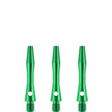 Designa Aluminium Shafts - Metal Dart Stems - Green Extra Short