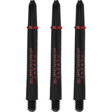 Harrows Supergrip Carbon Dart Shafts - Black & Red Medium