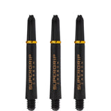 Harrows Supergrip Carbon Dart Shafts - Black & Gold Tweenie
