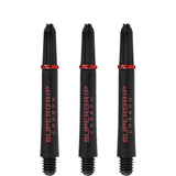 Harrows Supergrip Carbon Dart Shafts - Black & Red Tweenie