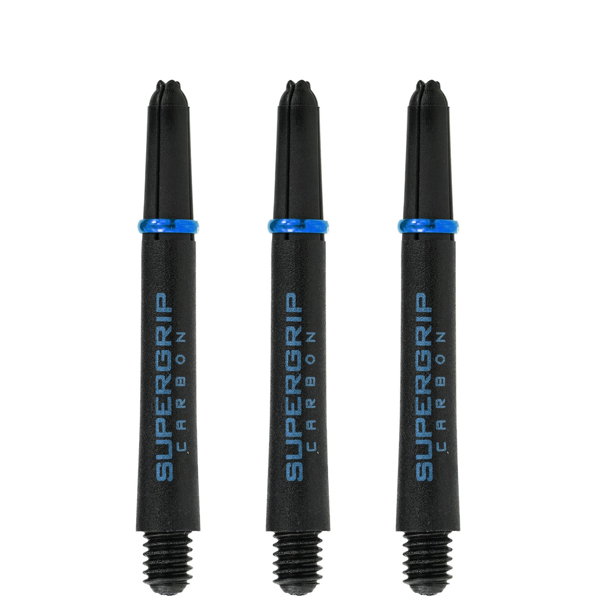 Harrows Supergrip Carbon Dart Shafts - Black & Aqua Tweenie