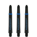Harrows Supergrip Carbon Dart Shafts - Black & Aqua Tweenie