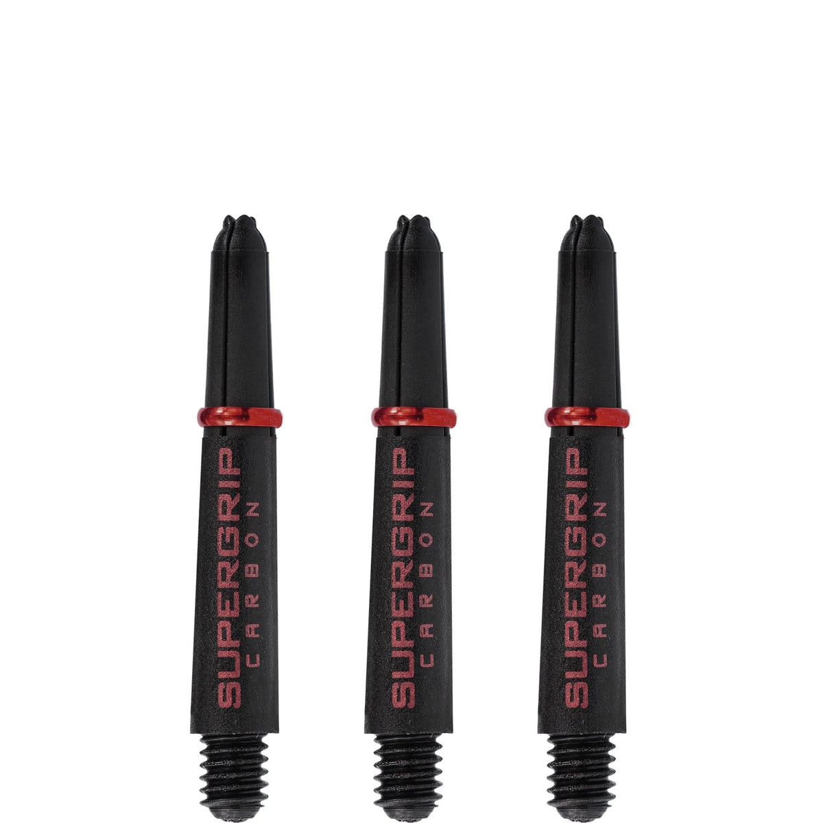 Harrows Supergrip Carbon Dart Shafts - Black & Red Short