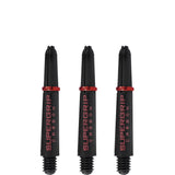 Harrows Supergrip Carbon Dart Shafts - Black & Red Short