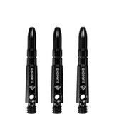 Cuesoul - Aluminium Dart Shafts - Diamond - Value Pack - 4 sets - Black Short