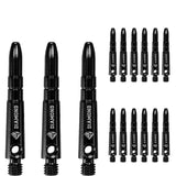 Cuesoul - Aluminium Dart Shafts - Diamond - Value Pack - 4 sets - Black