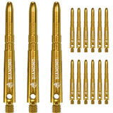 Cuesoul - Aluminium Dart Shafts - Diamond - Value Pack - 4 sets - Gold