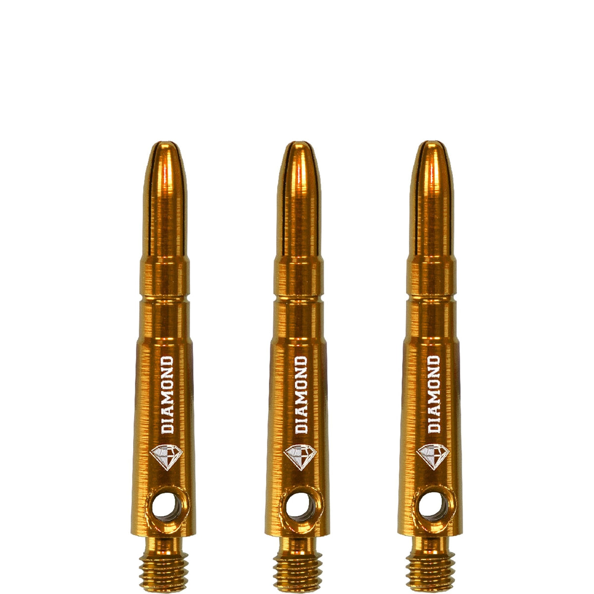 Cuesoul - Aluminium Dart Shafts - Diamond - Value Pack - 4 sets - Gold Short
