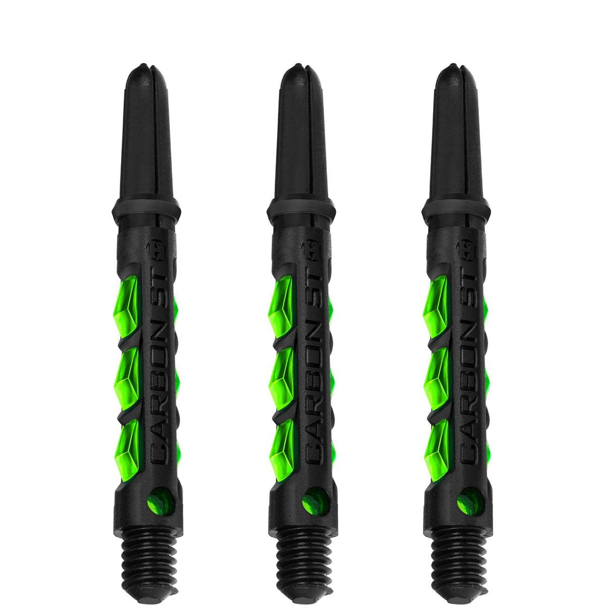 Harrows Carbon ST Shafts - Dart Stems - Black & Green Tweenie