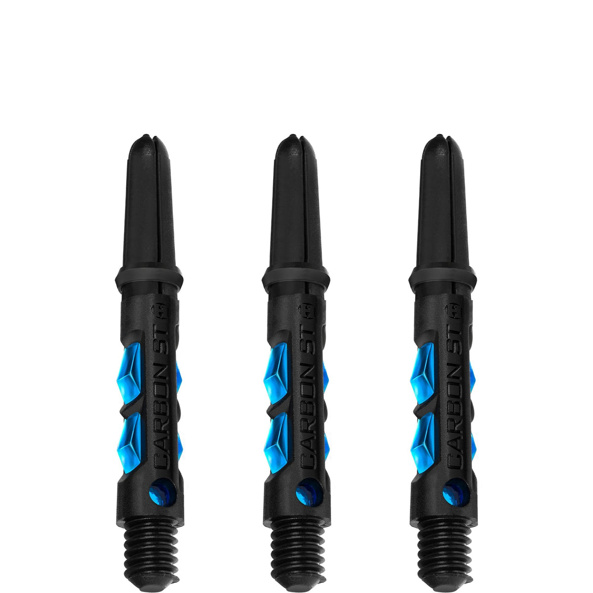 Harrows Carbon ST Shafts - Dart Stems - Black & Aqua Blue Short