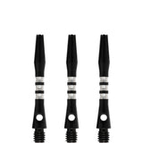 Shot Pyramid Dart Shafts - Aluminium Anodised - Black Short
