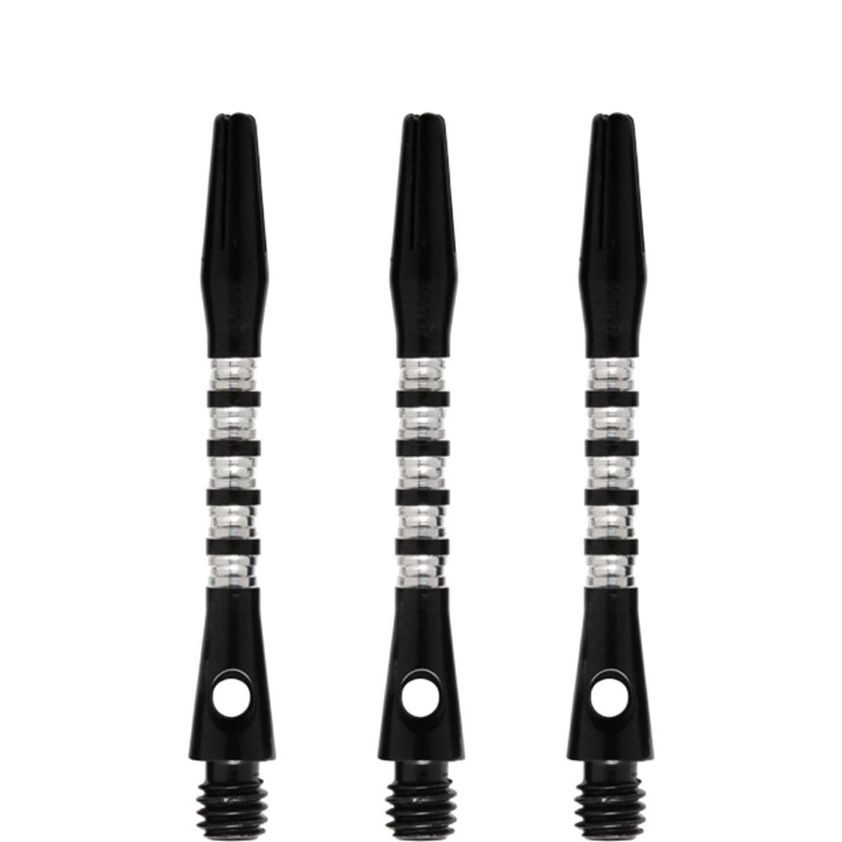 Shot Pyramid Dart Shafts - Aluminium Anodised - Black Tweenie