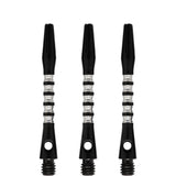 Shot Pyramid Dart Shafts - Aluminium Anodised - Black Tweenie