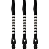 Shot Pyramid Dart Shafts - Aluminium Anodised - Black Medium