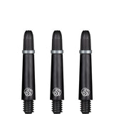 Shot Koi Carbon Dart Shafts - with Springs - Plain Black Short