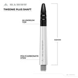 Mission Sabre Shafts - Polycarbonate Dart Stems - White - Black Top