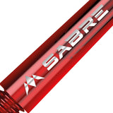 Mission Sabre Shafts - Polycarbonate Dart Stems - Red - Black Top
