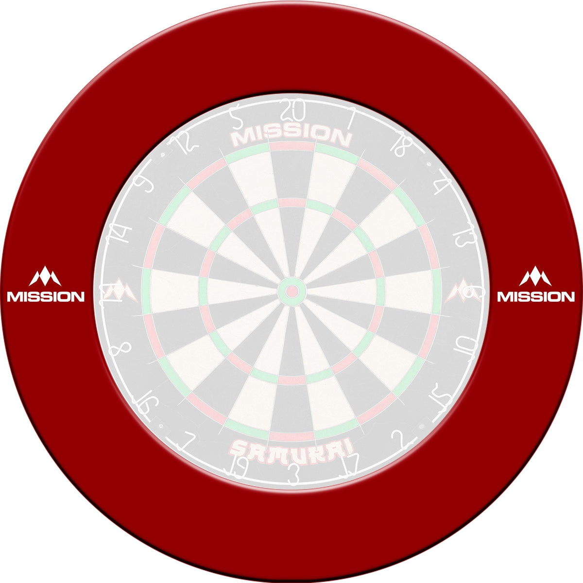 Mission Dartboard Surround - Pro - Heavy Duty - with Logo Red