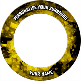 Designa Dartboard Surround - Design Collection - Heavy Duty - Fractal YellowPERS