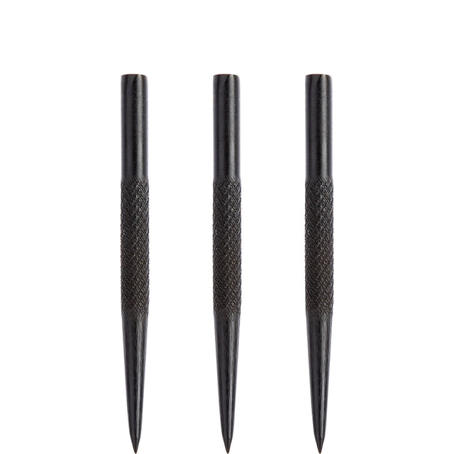 Bulls Dart Spare Points - Knurl Grip Points - Black - Length 35mm