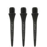 L-Style Hard Lip Points - Carbon - 2ba - 2 Sets - Black 25mm