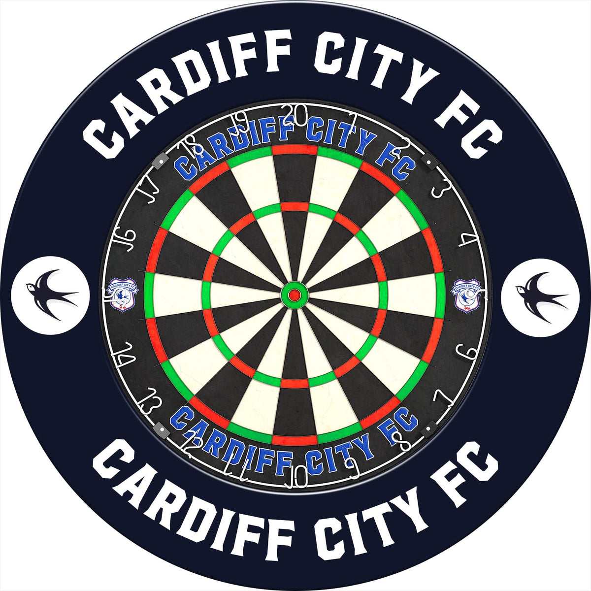 Cardiff City FC - Official Licensed - Dartboard Surround - S2 - Black Bluebird