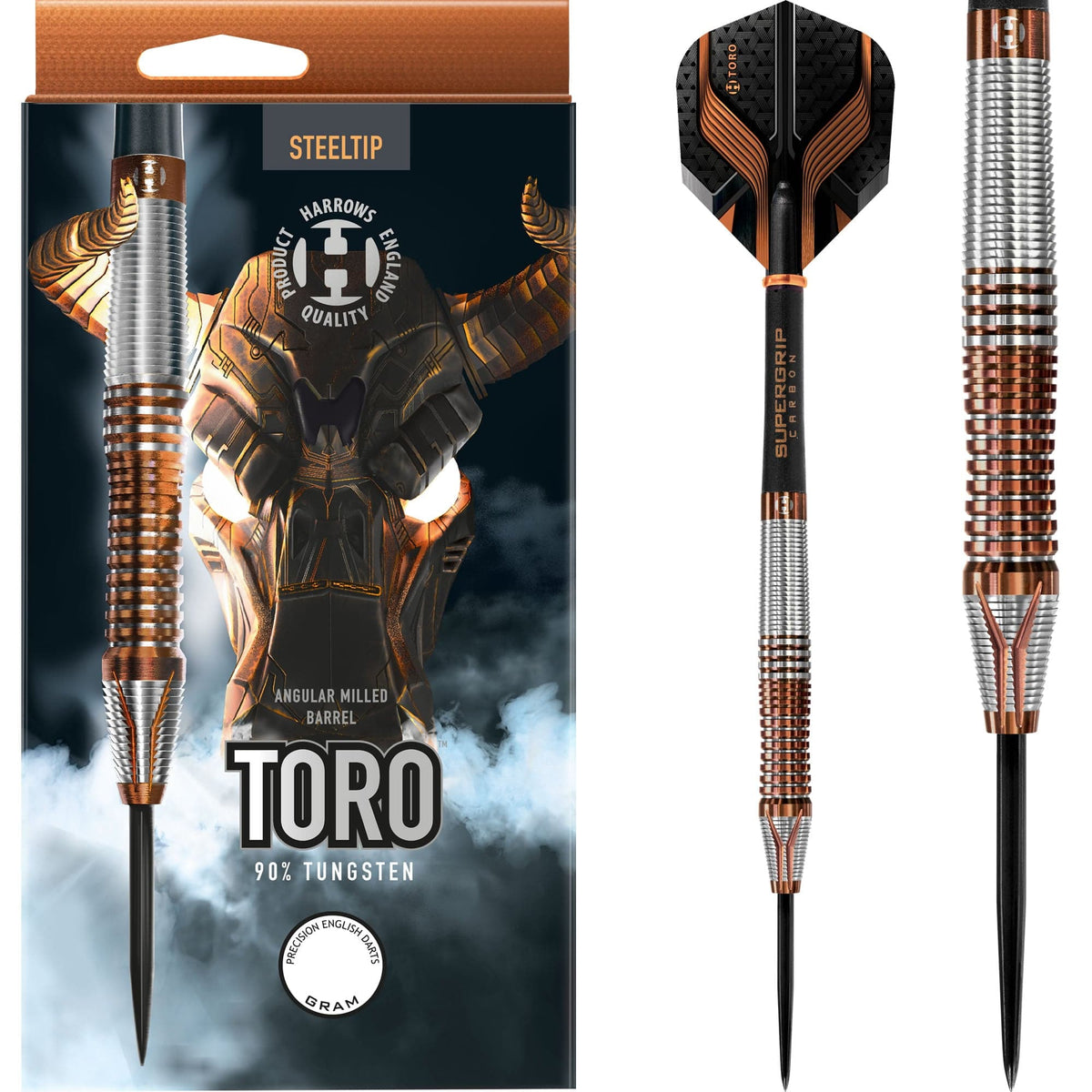 Harrows Toro Darts - Steel Tip - Silver & Bronze 21g