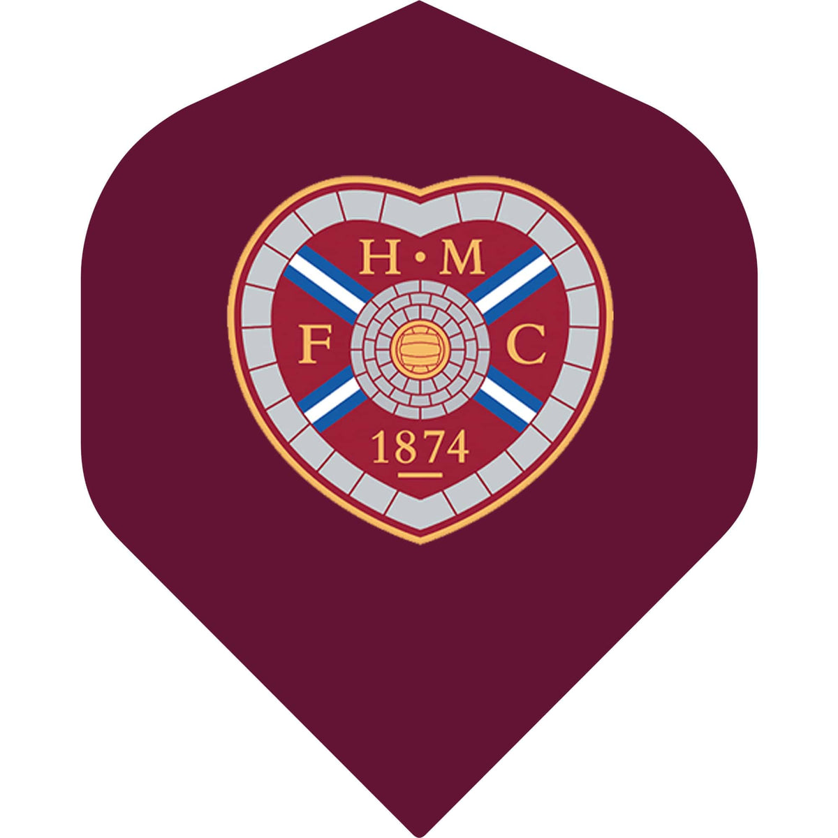 Heart of Midlothian FC - Official Licensed - Hearts - Dart Flights - No2 - Std - F1 - Crest
