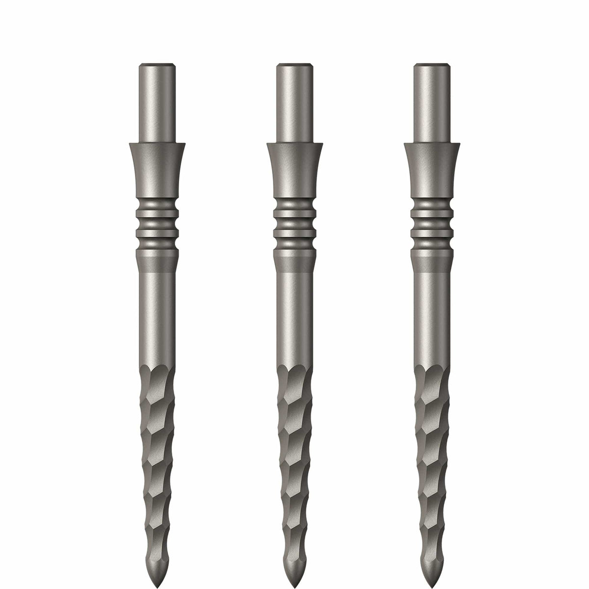 Mission Sniper Points - Steel Tip - Precision Spare Points - Lunar FS - Silver 28mm